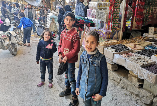 Children at Douma market