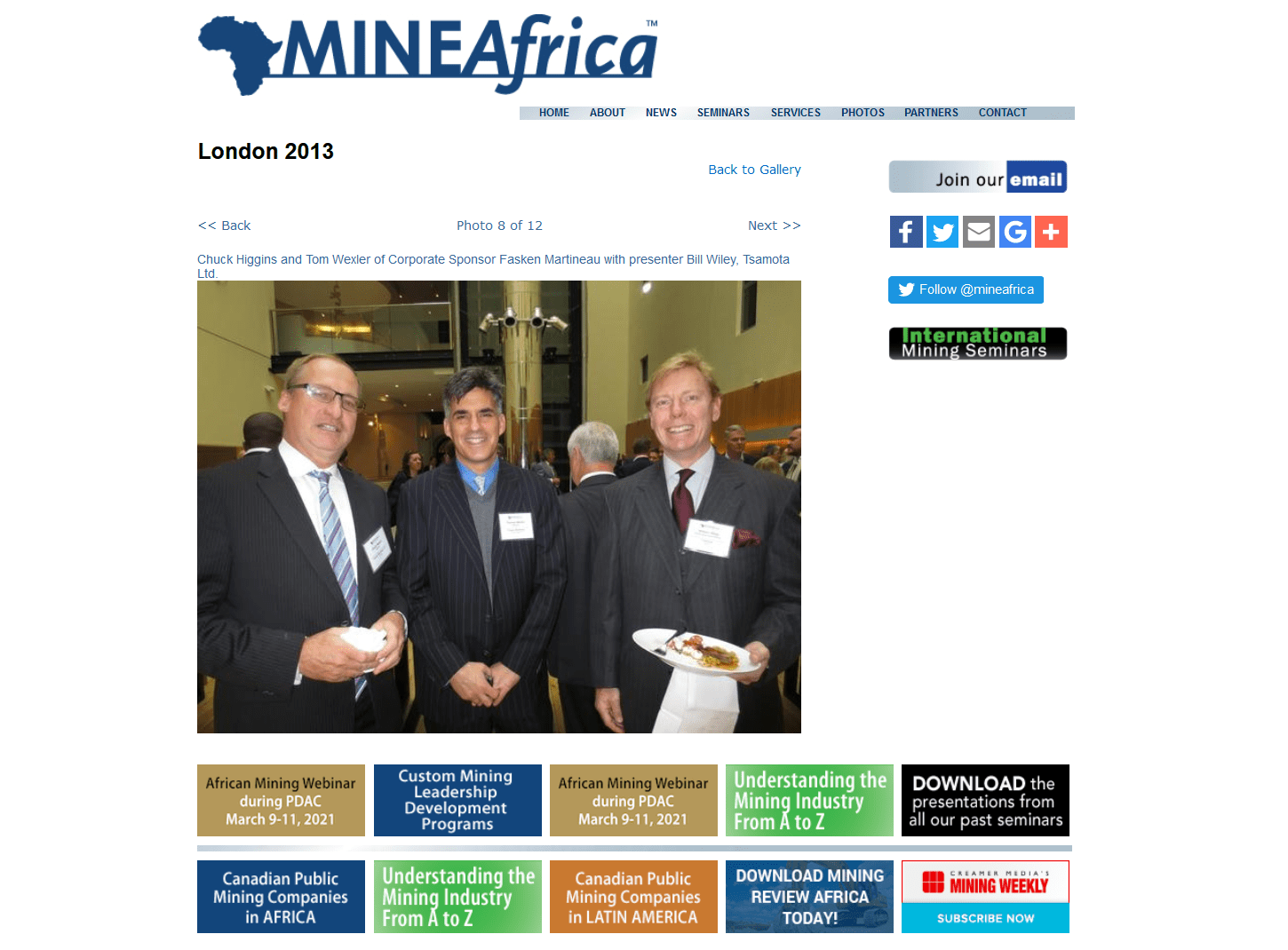 William Wiley Tsamota mining Africa CIJA